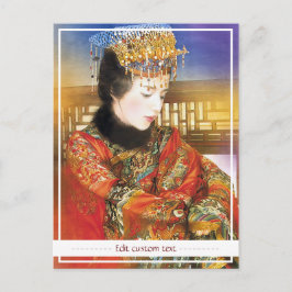 Orientalisch-Chinesische Dame mit schönem Portrait Postkarte