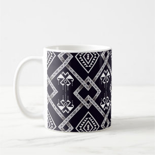 Orientalisch ethnischer, traditioneller nahtloser kaffeetasse