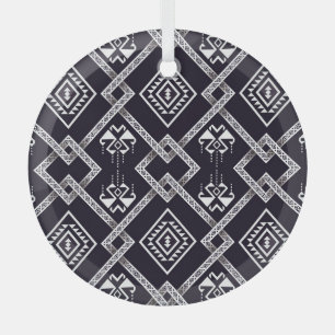 Orientalisch ethnischer, traditioneller nahtloser  ornament aus glas