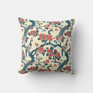 Orientalisch Inspiriert Blumen- und Pfau-Bird Kissen