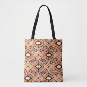 Orientalisch nahtlos: Schwarz-Orange-Ornament