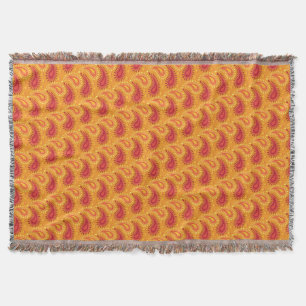 Orientalisch orange persischer Paisley-Muster Decke
