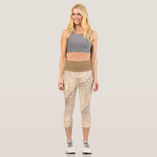 Orientalisch-orientalisches Mandala Golden in Brow Capri Leggings