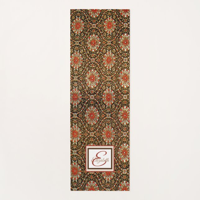 Orientalisch, persischer Teppichmonogramm - Person Yogamatte (Vorderseite)
