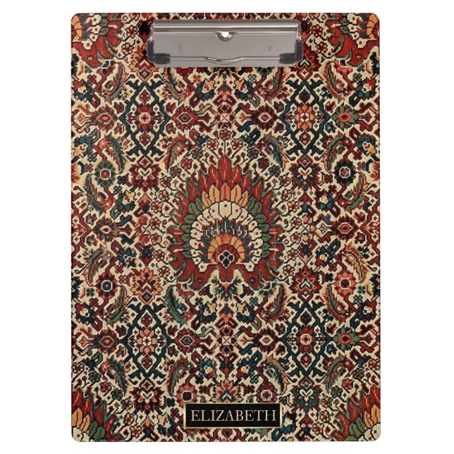 Orientalisch türkischer Teppichkatze Ruhm Klemmbrett (Vorderseite)