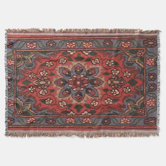 Orientalische Antike Persische Türkische Blumenrud Decke (Vorderseite)