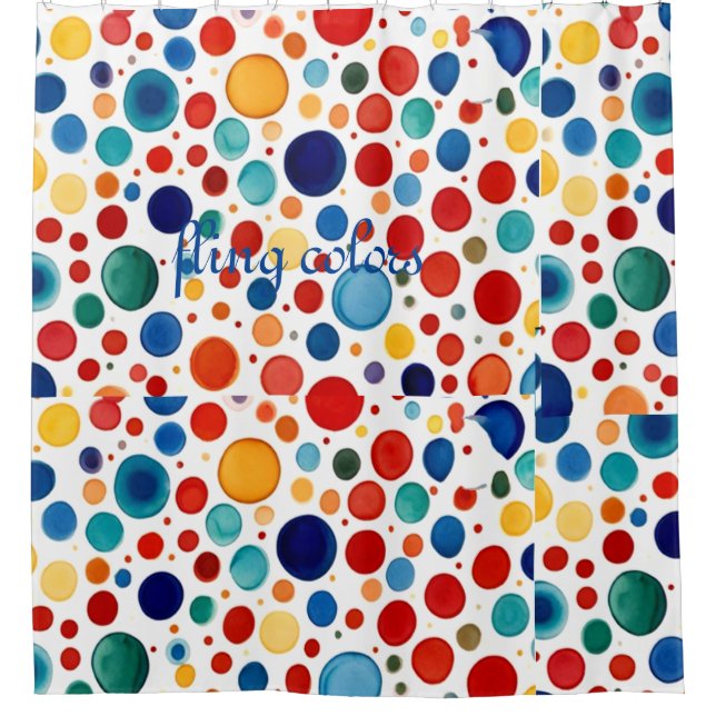 Orientalische Aquarellkunst Duschvorhang (Vorderseite)