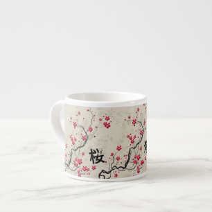 Orientalische Art Sakura Cherry Blossom Art Espressotasse