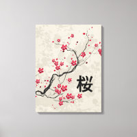 Orientalische Art Sakura Cherry Blossom Art