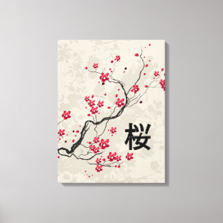 Orientalische Art Sakura Cherry Blossom Art Leinwanddruck