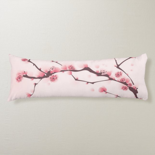 Orientalische Artmalerei, Kirschblüte Seitenschläferkissen (Vorderseite)