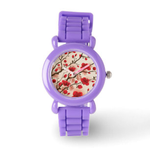 Orientalische Artmalerei, Pflaumenblüte im Armbanduhr