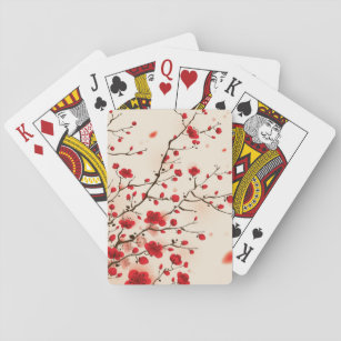 Orientalische Artmalerei, Pflaumenblüte im Spielkarten