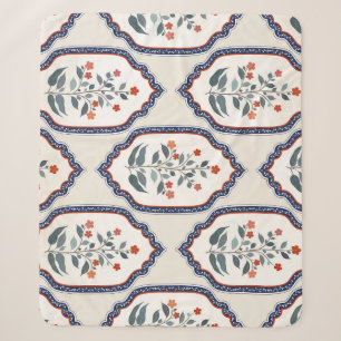 Orientalische Blumenzweige: Kalamkari Indien. Sherpadecke