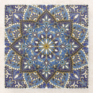 Orientalische Blüte: Vintager Teppich Glasuntersetzer
