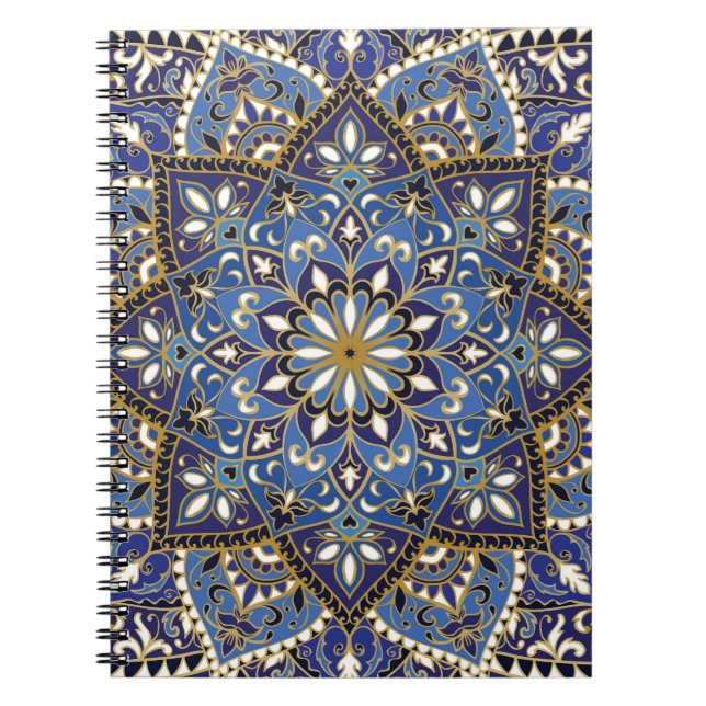 Orientalische Blüte: Vintager Teppich Notizblock (Vorderseite)