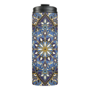 Orientalische Blüte: Vintager Teppich Thermosbecher