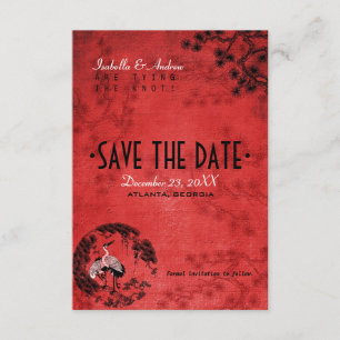 Orientalische Einladung der Kräne Save the Date