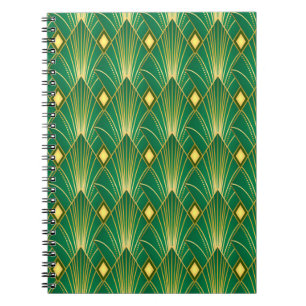Orientalische Eleganz: Art Deco Tapete Notizblock