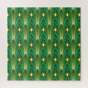 Orientalische Eleganz: Art Deco Tapete Puzzle