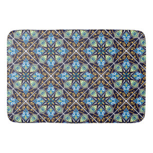 Orientalische Fliesen, Azulejos diagonal Badematte