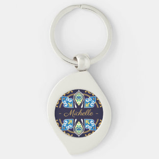 Orientalische Fliesen, Azulejos, mit Namen Schlüsselanhänger