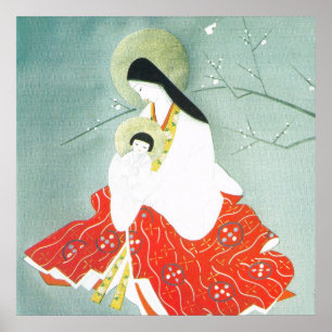 Orientalische Geburt Christi Szene, Mary und Poster