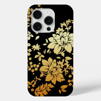 Orientalische Goldene Blume auf schwarz Case-Mate iPhone Hülle