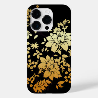 Orientalische Goldene Blume auf schwarz Case-Mate iPhone Hülle