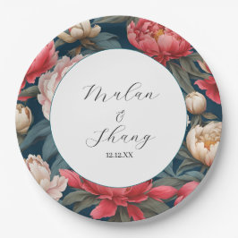 Orientalische Hochzeit zwischen Rosa und Weißen Pappteller