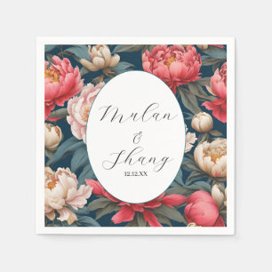 Orientalische Hochzeit zwischen Rosa und Weißen Serviette