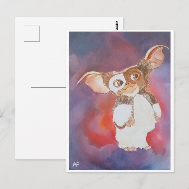 Orientalische Kreaturenmalerei von Alfred Fox Postkarte (Vorne/Hinten)