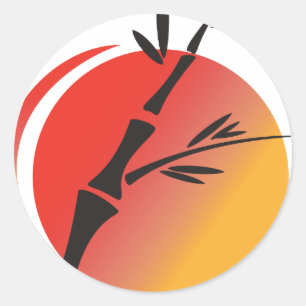 Orientalische Kunst Runder Aufkleber