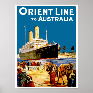 Orientalische Linie nach Australien Poster
