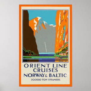 Orientalische Linienflüge ~ Norwegen und Ostsee Poster