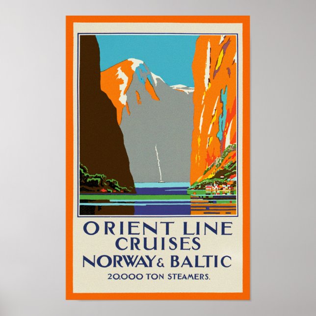 Orientalische Linienflüge ~ Norwegen und Ostsee Poster (Vorne)