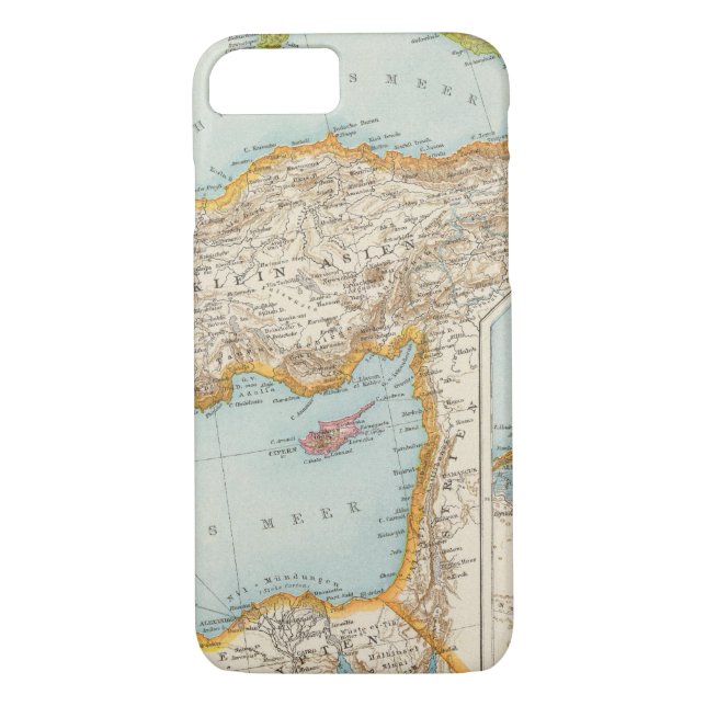 Orientalische Mittelmeerkarte Case-Mate iPhone Hülle (Rückseite)