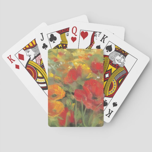 Orientalische Mohnblumen-Feld Spielkarten (Rückseite)