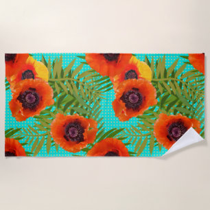 Orientalische Poppies Strandtuch