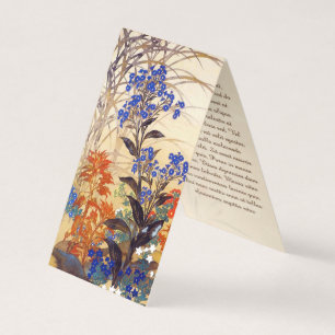 Orientalische Wasserfarben lebendige Vintage-Blume Visitenkarten