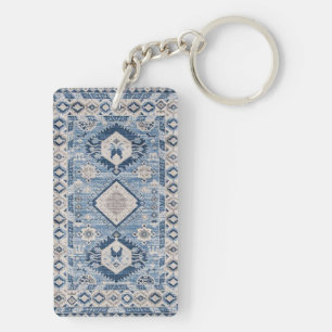 Orientalischer Antik-Blau-Kilim-Teppich Schlüsselanhänger