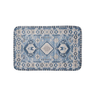 Orientalischer Antiker Blauer Kilim-Teppich Badematte