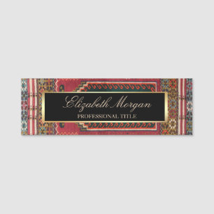 Orientalischer Antiker Kilim-Teppich Namensschild