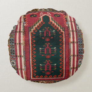 Orientalischer Antiker Kilim-Teppich Rundes Kissen