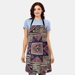 Orientalischer Antiker Roter Kilim-Teppich Schürze