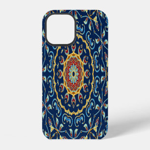 Orientalischer Aquarell-Blumen-Mandala-Teppich iPhone 12 Hülle