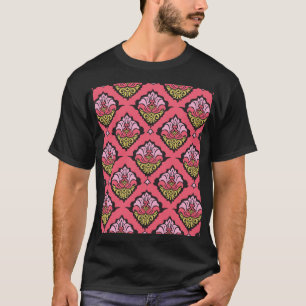 Orientalischer Damast Blumen Nahtlos Tapete T-Shirt