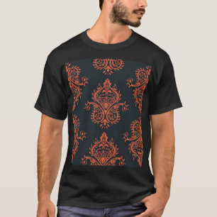Orientalischer Damast: Mittelmeer-Retromuster. T-Shirt