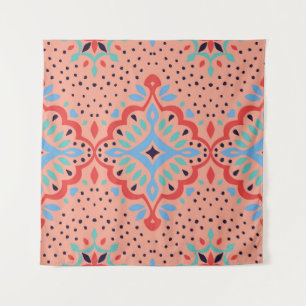 Orientalischer Damast, Talavera-Keramikmuster. Wandteppich