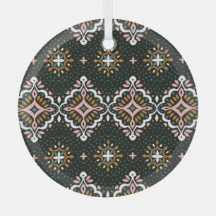 Orientalischer Damast: Talavera Vintage-Eleganz Ornament Aus Glas